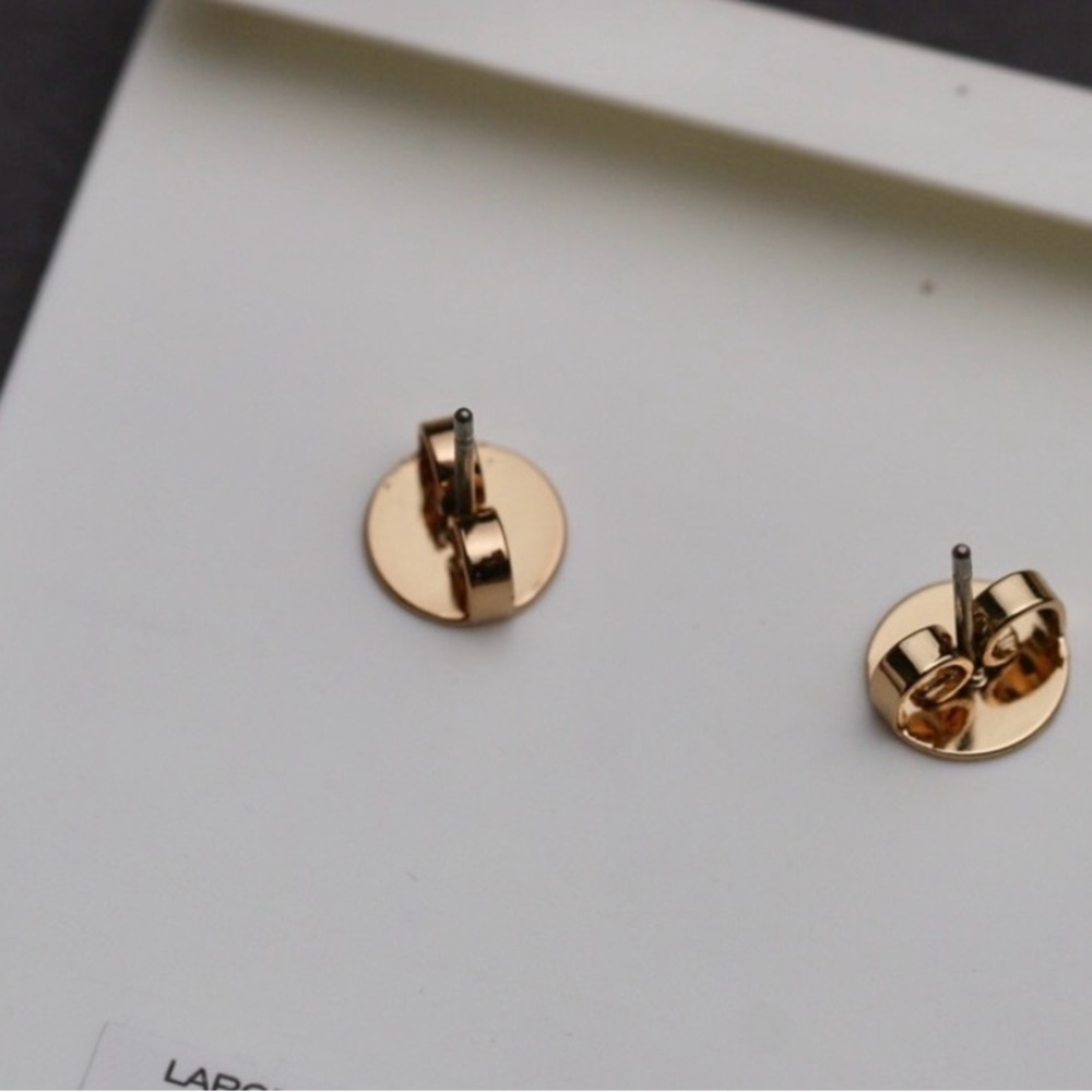 Tory Burch Small Logo Stud Earrings - Picture 7 of 7